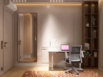 Интерьер c подсветкой и фиолетовой подсветкой  смотреть на Basicdecor