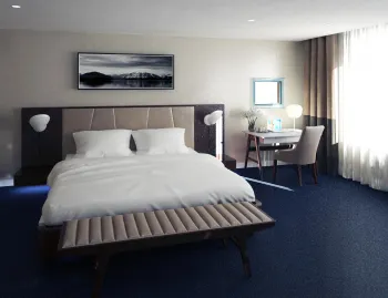Интерьер спальни cветильниками над кроватью  смотреть на Basicdecor