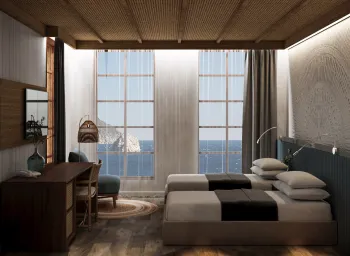 Интерьер с панорамными окнами  смотреть на Basicdecor