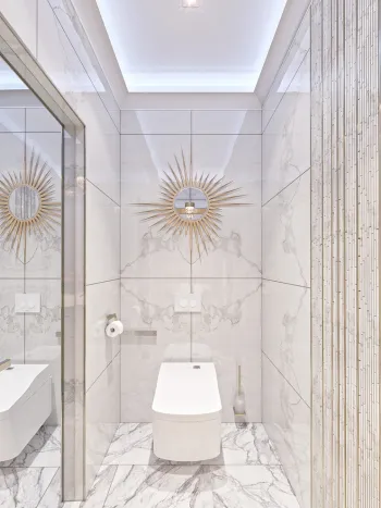 Интерьер ванной в современном стиле смотреть на Basicdecor