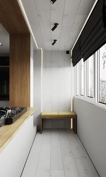 Интерьер балкона с барной стойкой и балконом  смотреть на Basicdecor