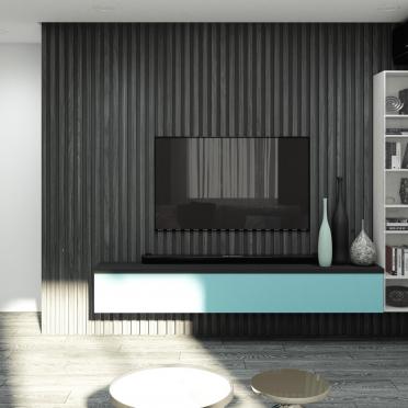 Интерьер гостиной с телевизором на стене  смотреть на Basicdecor
