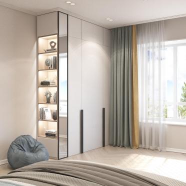Интерьер детской с шкафом у кровати  смотреть на Basicdecor