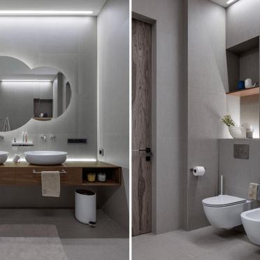 Интерьер ванной c подсветкой  смотреть на Basicdecor