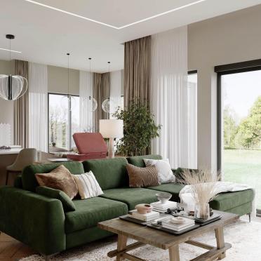 Интерьер гостиной cветовыми линиями и с подсветкой  смотреть на Basicdecor