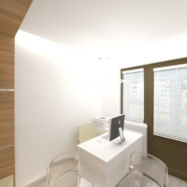 Интерьер гардеробной c рабочим местом в современном стиле смотреть на Basicdecor