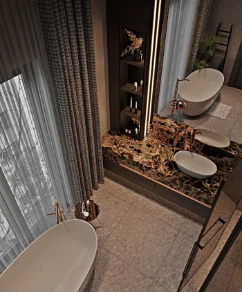 Интерьер ванной  смотреть на Basicdecor