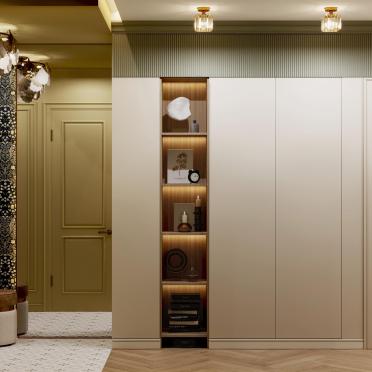Интерьер прихожей с нишей с подсветкой и с подсветкой  смотреть на Basicdecor