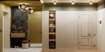 Интерьер прихожей с нишей с подсветкой и с подсветкой  смотреть на Basicdecor
