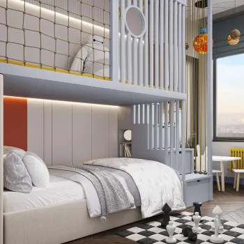 Интерьер детской и спальни с для мальчика  смотреть на Basicdecor
