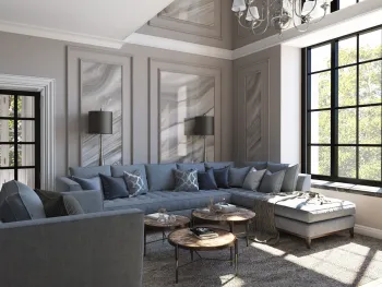 Интерьер гостиной в неоклассике смотреть на Basicdecor