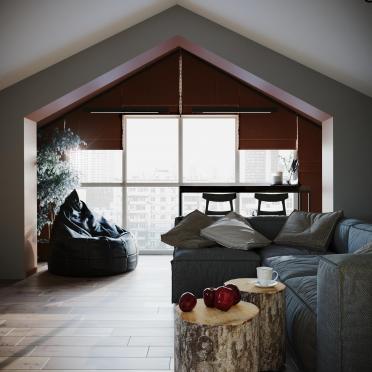 Интерьер спальни с жалюзи  смотреть на Basicdecor