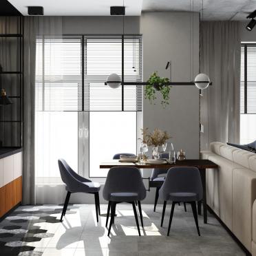 Интерьер кухни с жалюзи  смотреть на Basicdecor
