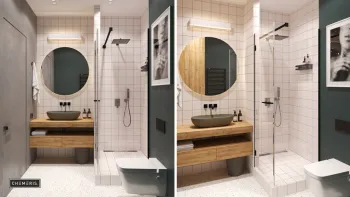 Интерьер ванной в современном стиле смотреть на Basicdecor