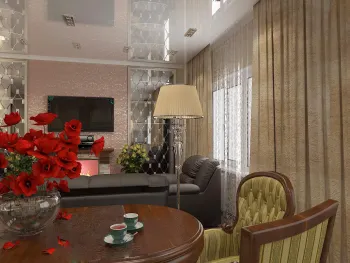 Интерьер гостиной  смотреть на Basicdecor