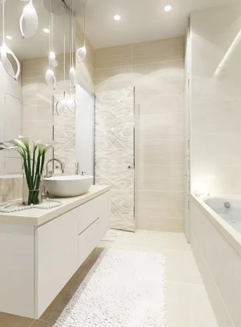 Интерьер ванной в современном стиле смотреть на Basicdecor