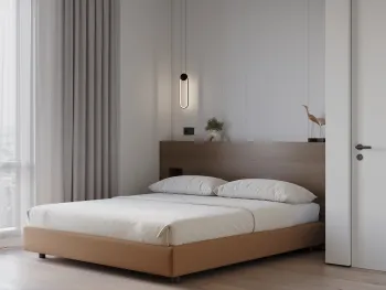 Интерьер спальни cветильниками над кроватью  смотреть на Basicdecor