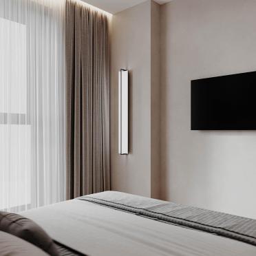 Интерьер спальни cветильниками над кроватью  смотреть на Basicdecor