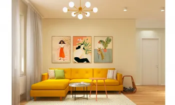 Интерьер гостиной в скандинавском стиле смотреть на Basicdecor