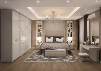 Интерьер спальни c подсветкой в современном стиле смотреть на Basicdecor