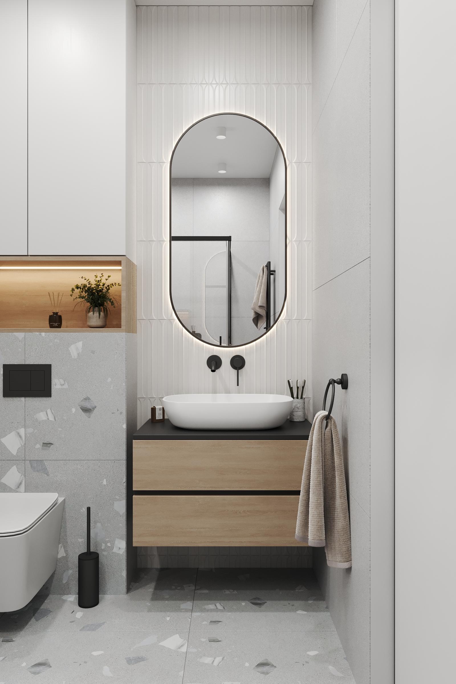 Интерьер ванной, проект «Дом в Домодедово» Интерьер ванной смотреть на Basicdecor