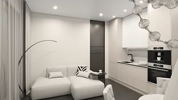 Интерьер кухни c подсветкой  смотреть на Basicdecor