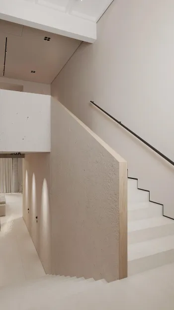 Интерьер с лестницей  смотреть на Basicdecor