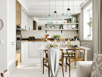 Интерьер кухни в скандинавском стиле смотреть на Basicdecor