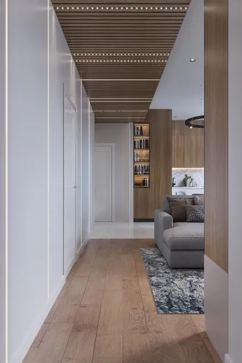 Интерьер гостиной cветовыми линиями  смотреть на Basicdecor