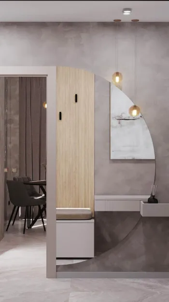 Интерьер кафе и ресторана с проходной и зеркалом на двери  смотреть на Basicdecor