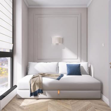 Интерьер кабинета cветильниками над кроватью  смотреть на Basicdecor