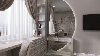 Интерьер детской с для мальчика и рабочим столом у окна  смотреть на Basicdecor