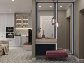 Интерьер кухни c подсветкой в современном стиле смотреть на Basicdecor