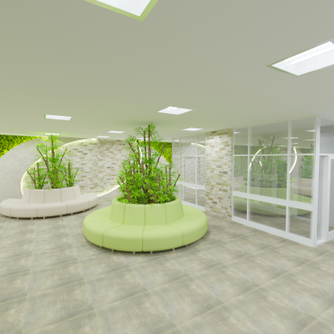 Интерьер с искусственным газоном  смотреть на Basicdecor