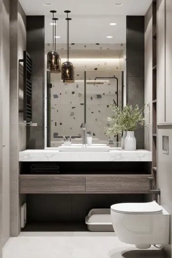 Интерьер ванной в современном стиле смотреть на Basicdecor