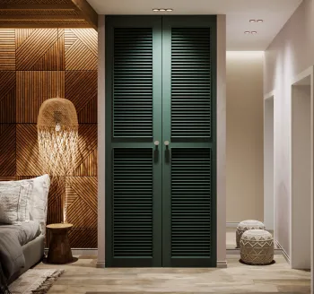 Интерьер с жалюзи и дверными жалюзи  смотреть на Basicdecor