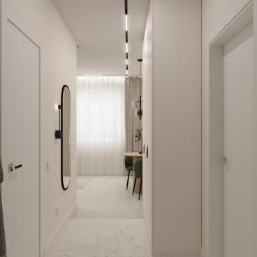 Интерьер коридора с проходной  смотреть на Basicdecor