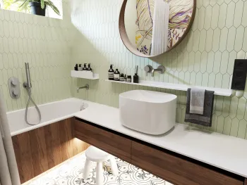 Интерьер ванной  смотреть на Basicdecor