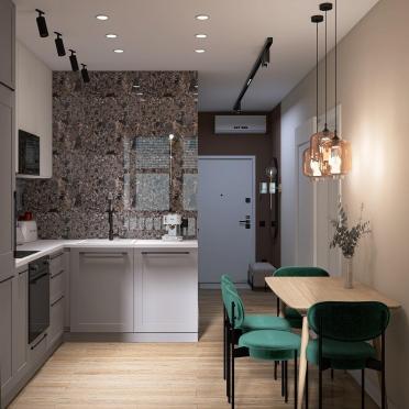 Интерьер кухни c подсветкой  смотреть на Basicdecor