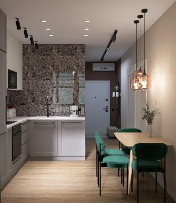 Интерьер кухни c подсветкой  смотреть на Basicdecor