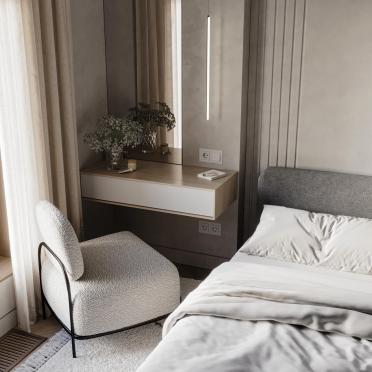 Интерьер спальни cветильниками над кроватью  смотреть на Basicdecor