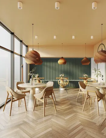 Интерьер кафе и ресторана  смотреть на Basicdecor