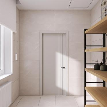 Интерьер прихожей с зеркалом на двери  смотреть на Basicdecor