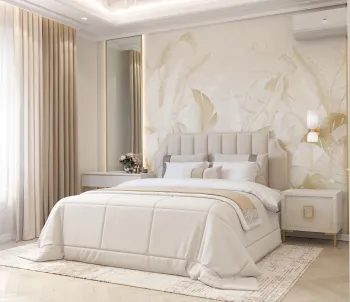 Интерьер спальни cветильниками над кроватью  смотреть на Basicdecor