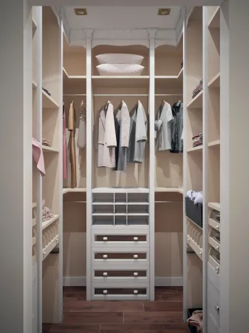 Интерьер гардеробной с гардеробной  смотреть на Basicdecor