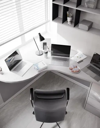 Интерьер c рабочим местом и с рабочим местом угловым  смотреть на Basicdecor