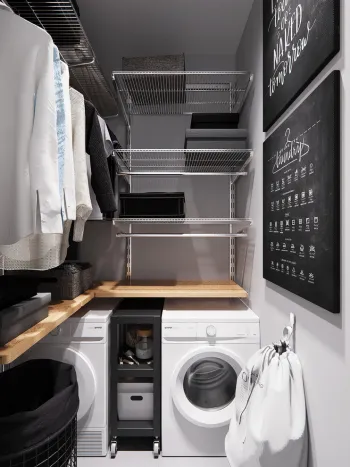 Интерьер с постирочной в скандинавском стиле смотреть на Basicdecor
