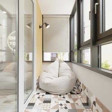 Интерьер балкона с балконом  смотреть на Basicdecor