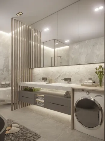 Интерьер ванной  смотреть на Basicdecor