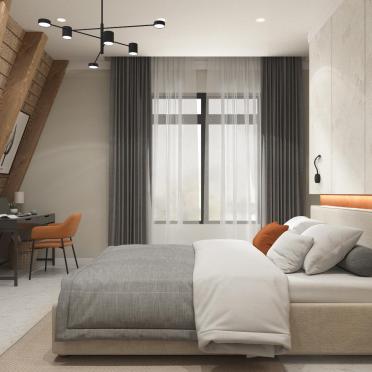 Интерьер спальни cветильниками над кроватью  смотреть на Basicdecor